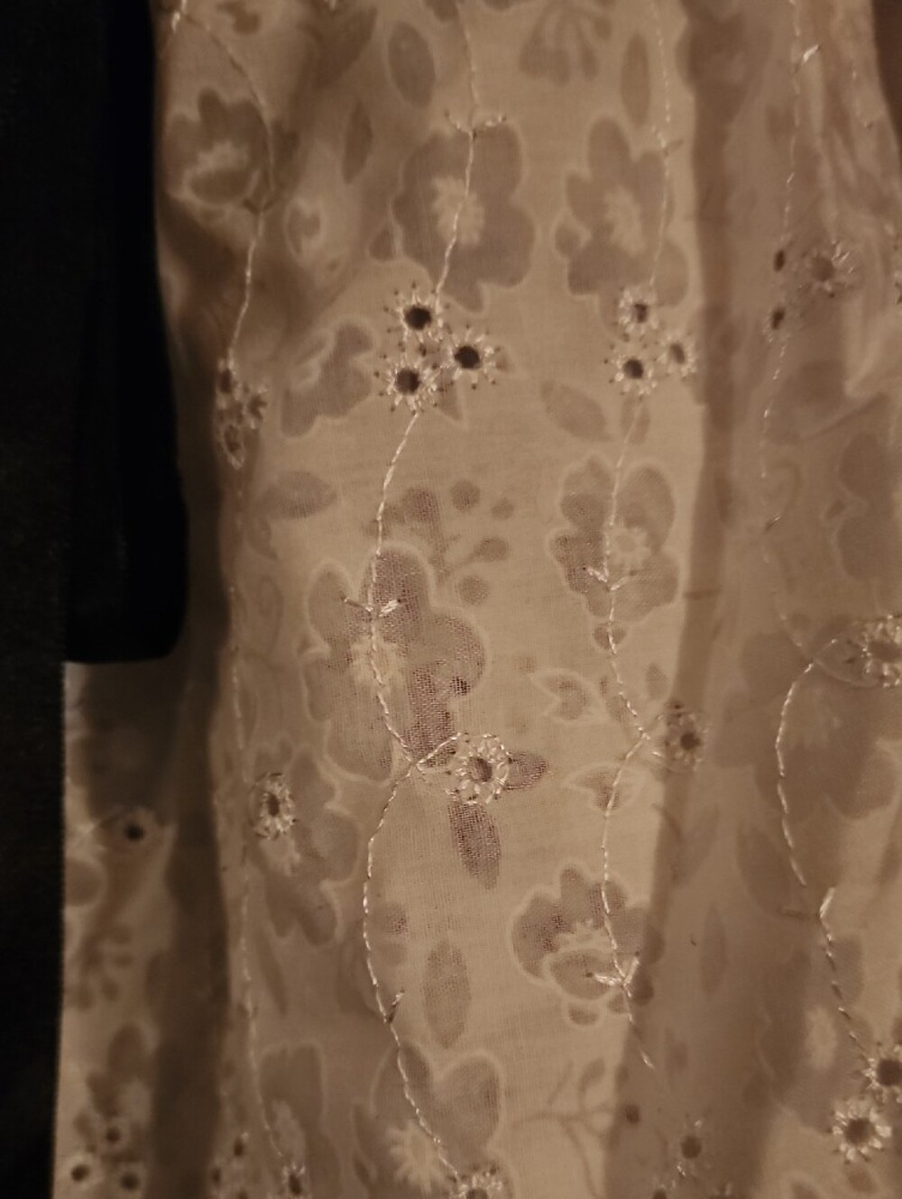 sophie b. White Eyelet Chemise with Black Ribbon Detail - Picture 4 of 7